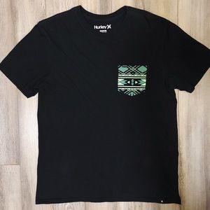 Hurley Black Tee With Front Pocket